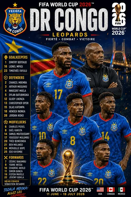 DR Congo FIFA World Cup 2026 team poster