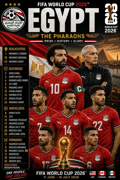 Egypt FIFA World Cup 2026 team poster