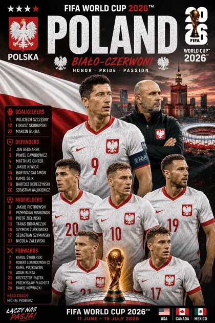Poland FIFA World Cup 2026 team poster